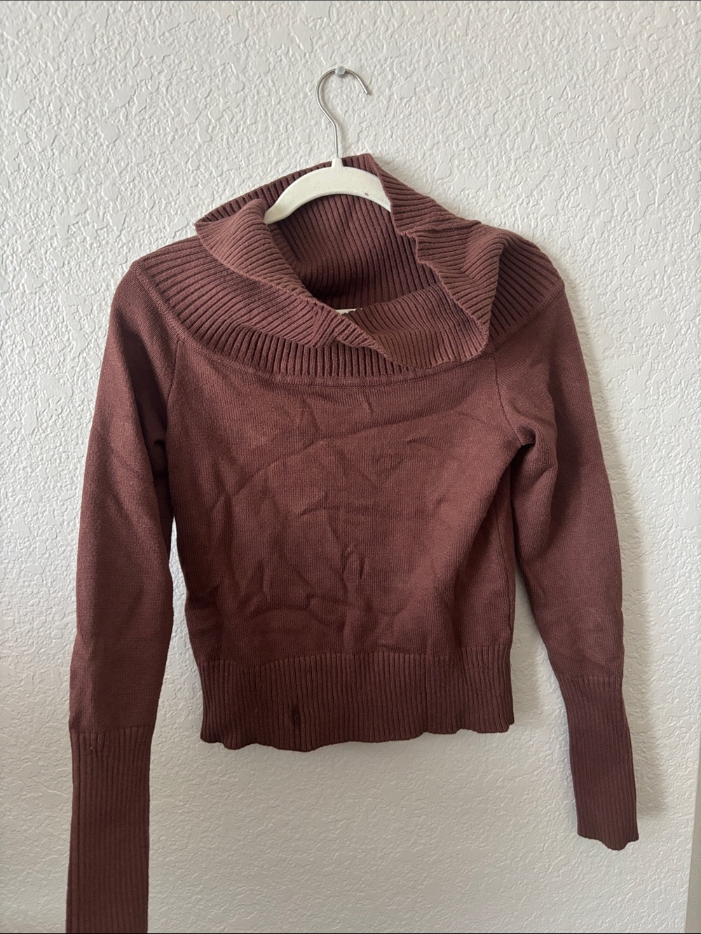 Cowl Neck Women’s Sweater in Dusty Rose